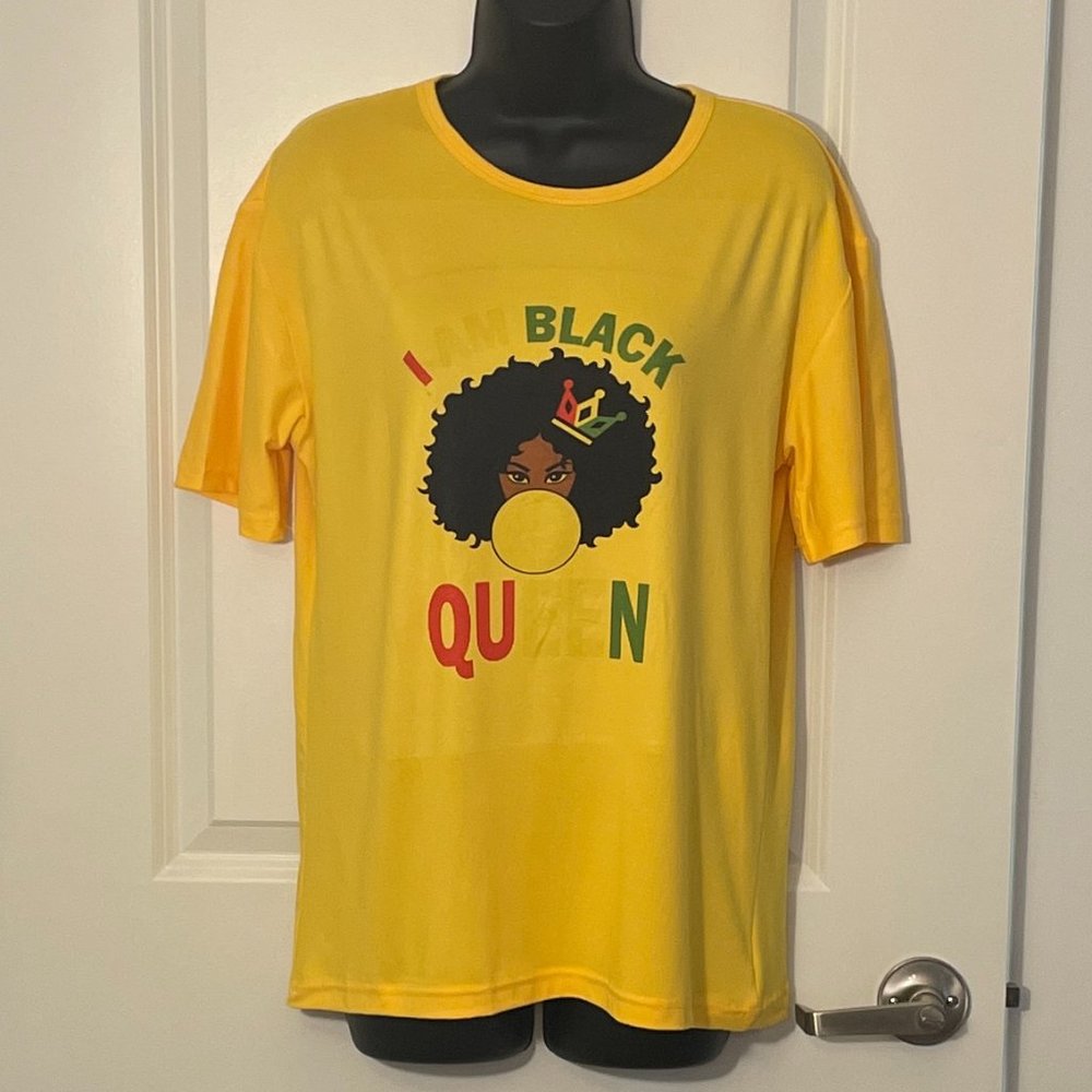 I AM A BLACK QUEEN Yellow T-Shirt